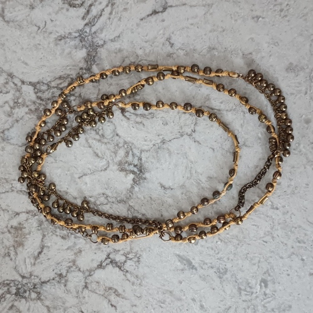 Lucky Brand Gold and Bronze Multi-Strand Necklace